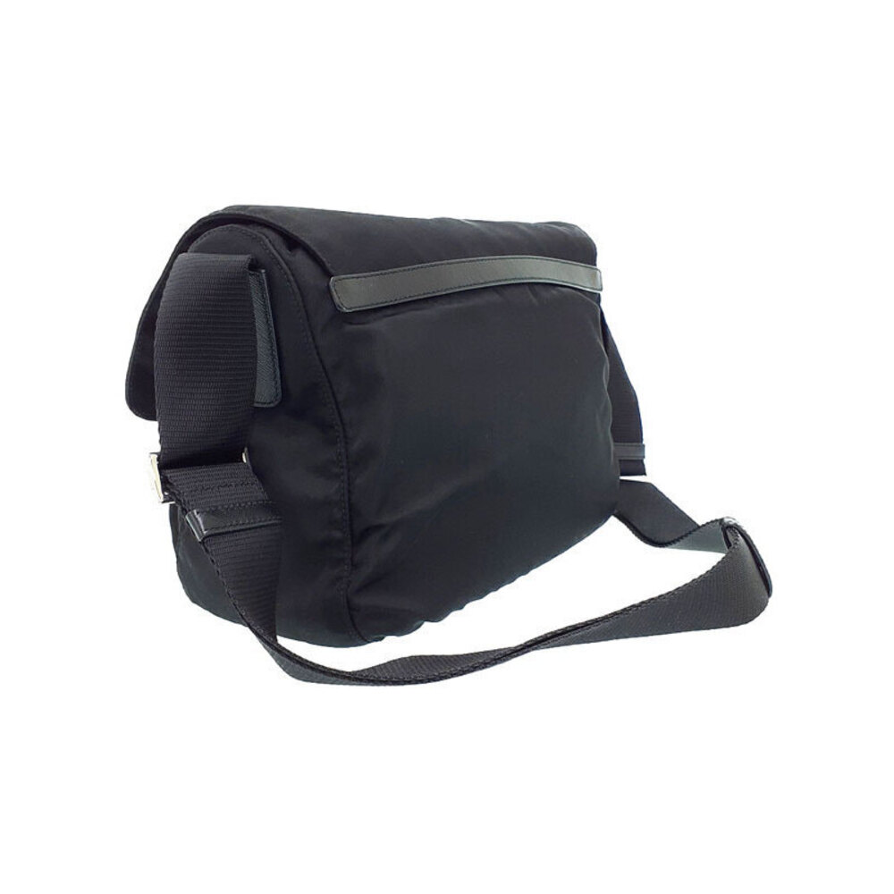 Prada Tessuto Crossbody messenger bag saffiano Leather Nero Black - Picture 2 of 9